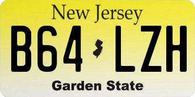 NJ license plate B64LZH
