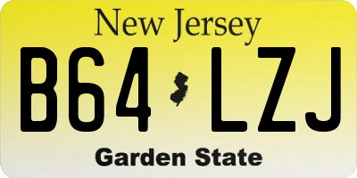 NJ license plate B64LZJ