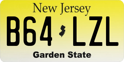 NJ license plate B64LZL