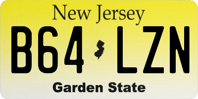 NJ license plate B64LZN