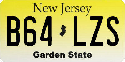 NJ license plate B64LZS