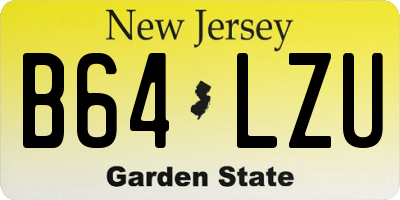 NJ license plate B64LZU