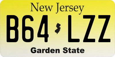 NJ license plate B64LZZ