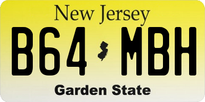 NJ license plate B64MBH