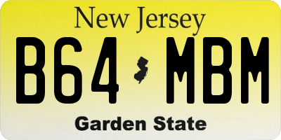 NJ license plate B64MBM
