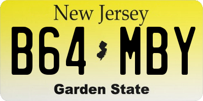 NJ license plate B64MBY