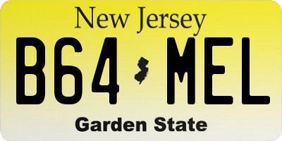 NJ license plate B64MEL