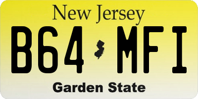 NJ license plate B64MFI