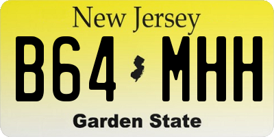 NJ license plate B64MHH