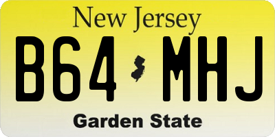 NJ license plate B64MHJ