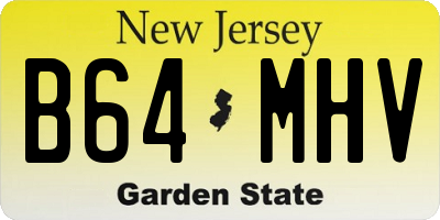 NJ license plate B64MHV