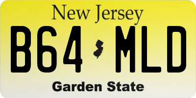 NJ license plate B64MLD