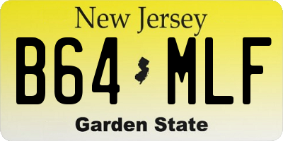 NJ license plate B64MLF