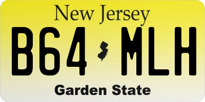 NJ license plate B64MLH