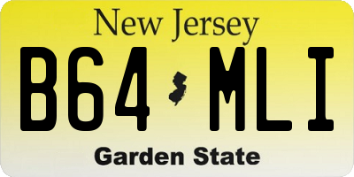 NJ license plate B64MLI