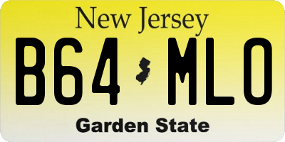 NJ license plate B64MLO