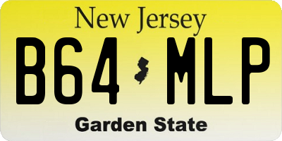 NJ license plate B64MLP