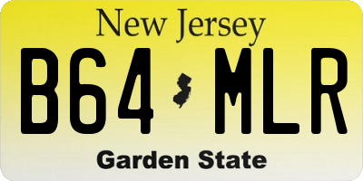 NJ license plate B64MLR