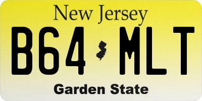 NJ license plate B64MLT