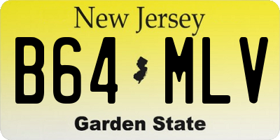 NJ license plate B64MLV