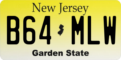 NJ license plate B64MLW