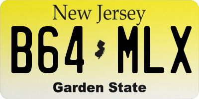 NJ license plate B64MLX