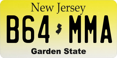 NJ license plate B64MMA