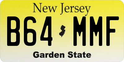 NJ license plate B64MMF