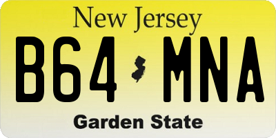 NJ license plate B64MNA