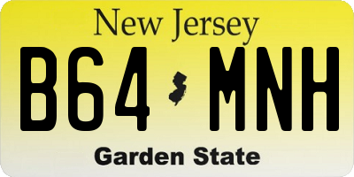 NJ license plate B64MNH