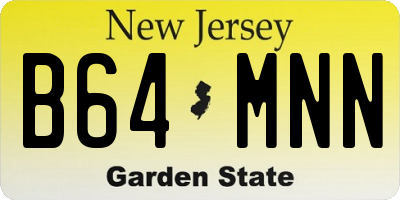 NJ license plate B64MNN
