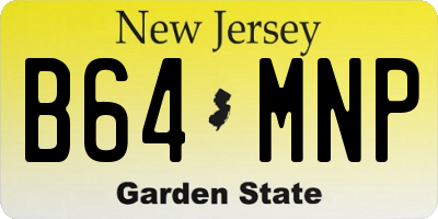 NJ license plate B64MNP