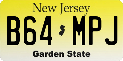 NJ license plate B64MPJ