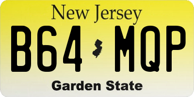 NJ license plate B64MQP