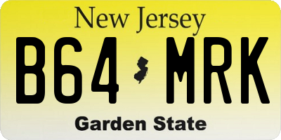 NJ license plate B64MRK