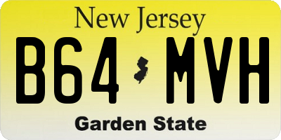 NJ license plate B64MVH