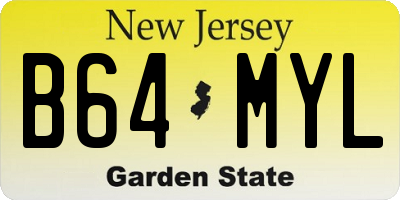 NJ license plate B64MYL