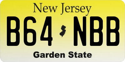 NJ license plate B64NBB