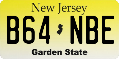 NJ license plate B64NBE