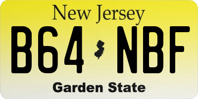 NJ license plate B64NBF