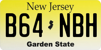 NJ license plate B64NBH