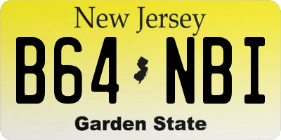 NJ license plate B64NBI