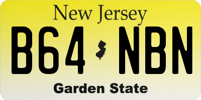 NJ license plate B64NBN
