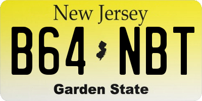 NJ license plate B64NBT