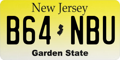 NJ license plate B64NBU