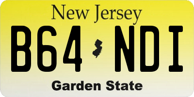 NJ license plate B64NDI