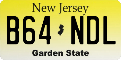 NJ license plate B64NDL