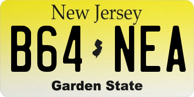 NJ license plate B64NEA