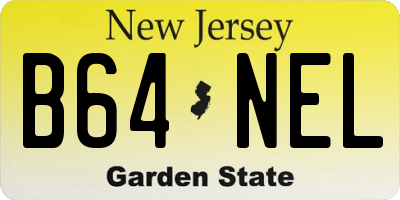 NJ license plate B64NEL