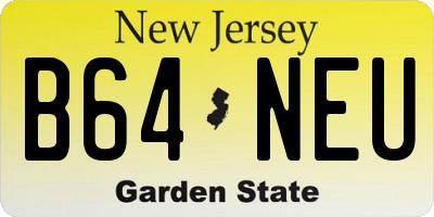 NJ license plate B64NEU